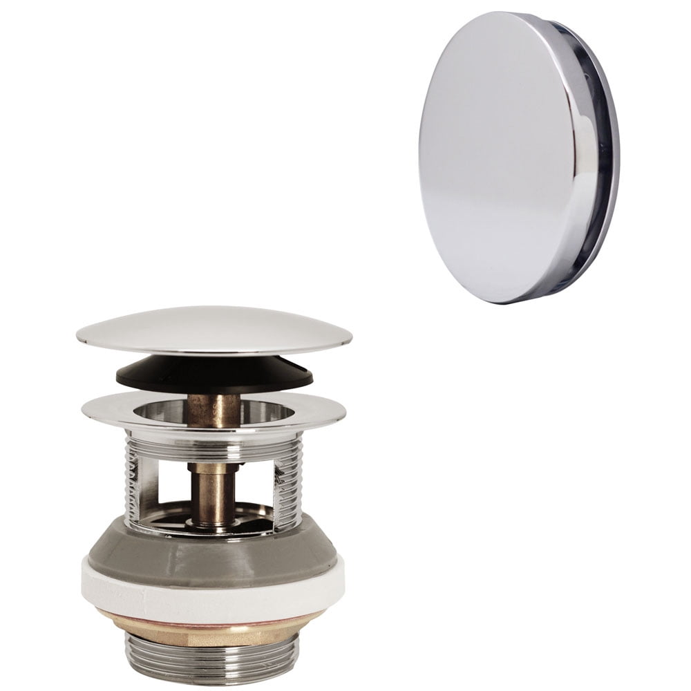 Westbrass D560RK-01 Scarico A Pressione Per Vasca Da Bagno - Ottone Lucido, Copertura Lineare, Approvato ADA - 2