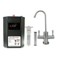 thumbnail image 1 of Westbrass Contemporary 10" 2-Handle Hot and Cold Water Dispenser Faucet with Digital Heating Tank, Stainless Steel, 1 of 10