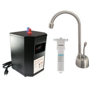 Westbrass DT1F271-07 Develosah 9" 1-Handle Hot Water Dispenser Faucet with Heating Tank Filter Unit, Satin Nickel