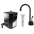 thumbnail image 1 of Westbrass Develosah 9" 1-Handle Hot Water Dispenser Faucet with Heating Tank Filter and Unit, Matte Black, 1 of 7
