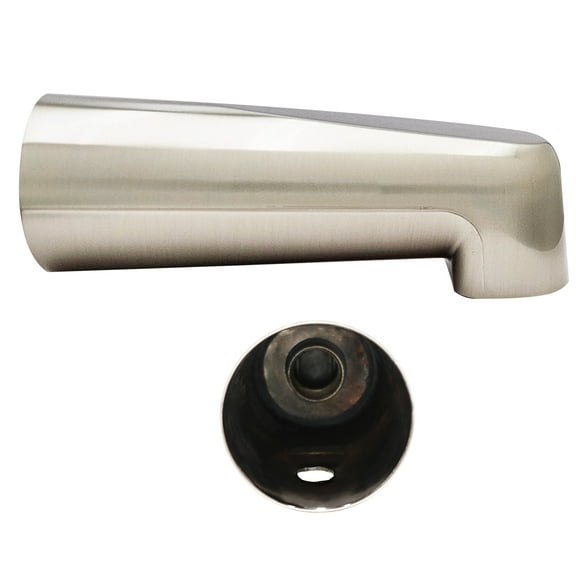 Westbrass E507-1F-07 7" Reach Wall Mount Tub Spout, Satin Nickel