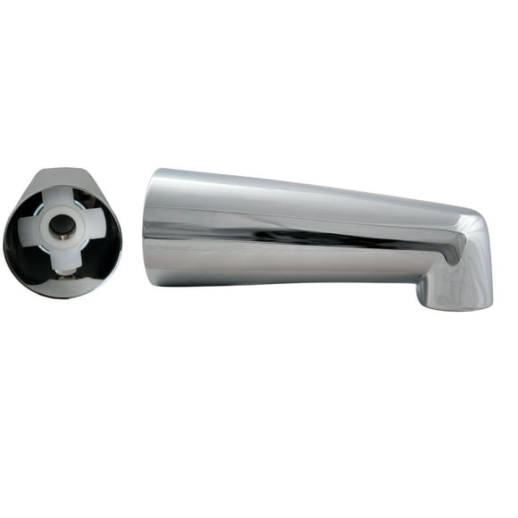 Westbrass E5074-1F-26 7" Reach Wall Mount Tub Spout for Copper Pipe, Polished Chrome