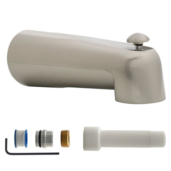 Westbrass E507DUS-07 Universal Fit 7" Diverter Tub Spout, Satin Nickel