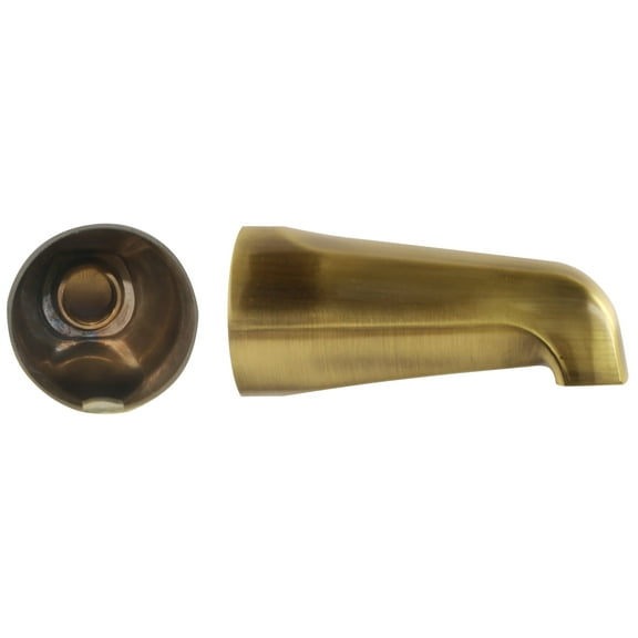Westbrass E531-1F-06 5-1/4" Standard Front Connection Tub Spout, Antique Brass