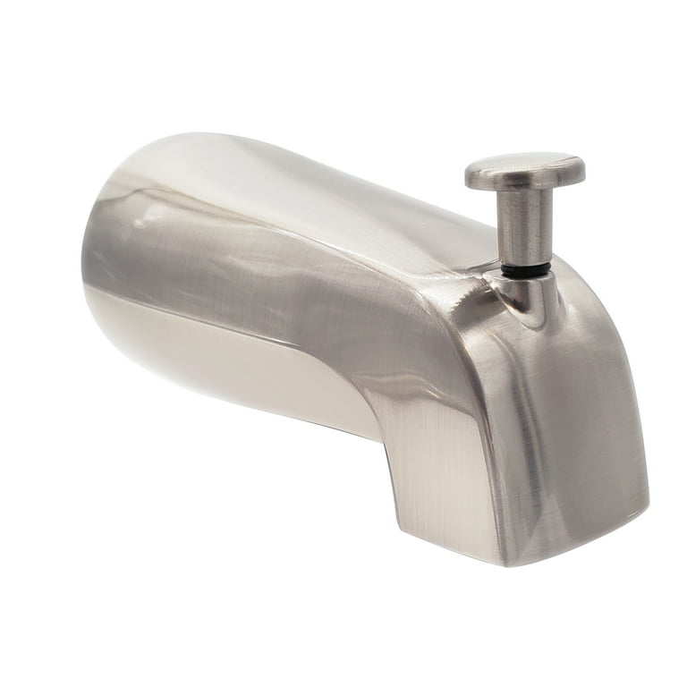 WESTBRASS Satin Nickel Bathtub Spout with Diverter WESTBRASS Satin Nickel Bathtub Spout with Diverter