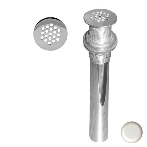 Westbrass  Grid Strainer Lav Drain without Overflow Holes - Powder Coat White