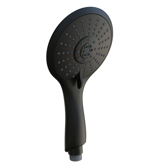 Westbrass HS5601-62 5" Round Thin 5-Function Adjustable Spray Hand Shower, Matte Black
