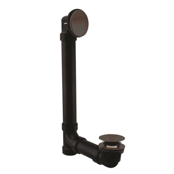 Westbrass Illusionary 12 & 4 in. Schedule 40 ABS Bath Waste & Overflow with Tip-Toe Bath Drain in Oil Rubbed Bronze