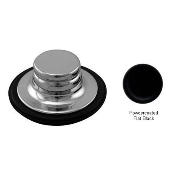 Westbrass In-Sink-Erator Disposal Stopper - Powder Coat Flat Black