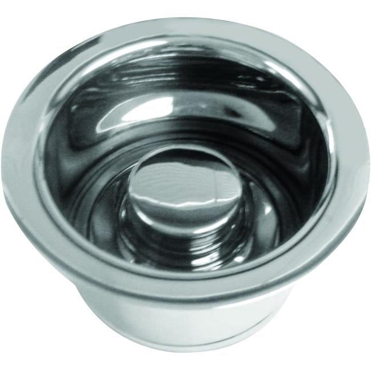 Westbrass  Insinkerator Style Extra-Deep Disposal Flange & Stopper, Polished Chrome