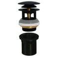 thumbnail image 1 of Westbrass Integrated Overflow Coarse Thread Tip-Toe Drain with ABS Adapter, Matte Black, 1 of 10