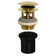 thumbnail image 1 of Westbrass Integrated Overflow Coarse Thread Tip-Toe Drain with ABS Adapter, Polished Brass, 1 of 9