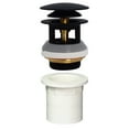 thumbnail image 1 of Westbrass Integrated Overflow Coarse Thread Tip-Toe Drain with PVC Adapter, Matte Black, 1 of 8