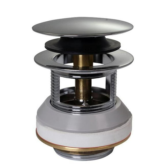 Westbrass D98LTB-26 Integrated Overflow Round Tip Toe Bath Drain, Polished Chrome