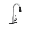 thumbnail image 1 of Westbrass KA03A-2062 Dual Sensor-Touchless Motion Control Kitchen Faucet with Pull Down Sprayer Head, Stainless Steel/Matte Black, 1 of 18