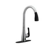 Westbrass KA03A-2062 Dual Sensor-Touchless Motion Control Kitchen Faucet with Pull Down Sprayer Head, Stainless Steel/Matte Black