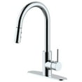 thumbnail image 1 of Westbrass KD08B-26 Dual Spray Push Button Mode Kitchen Faucet with Pull Down Sprayer Head, Polished Chrome, 1 of 11