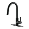 thumbnail image 1 of Westbrass KD08B-62 Dual Spray Push Button Mode Kitchen Faucet with Pull Down Sprayer Head, Matte Black, 1 of 9