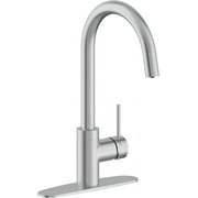 Westbrass KH31B-20 HotMaster 3 in 1 Single Handle Dual Waterway Kitchen Faucet, Stainless Steel