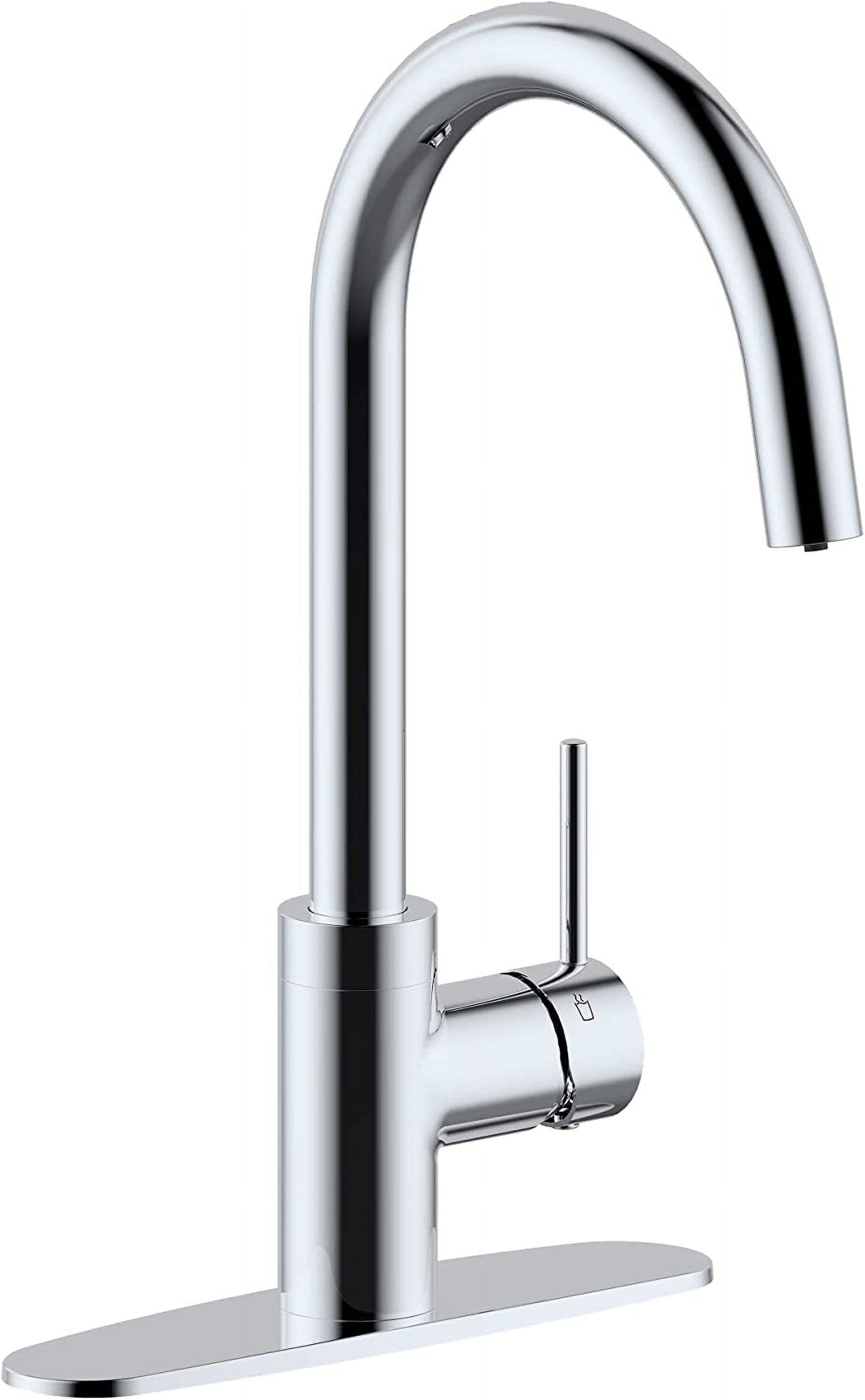 Westbrass KH31B-26 HotMaster 3 in 1 Single Handle Dual Waterway Kitchen Faucet, Polished Chrome
