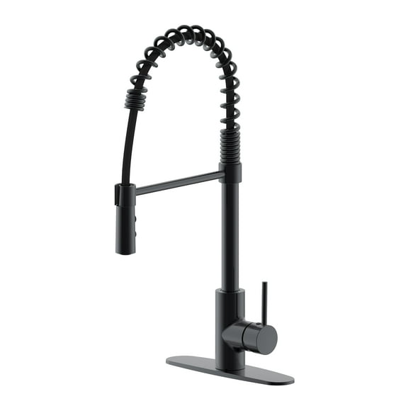 Westbrass KS18A-12 21" Commercial Kitchen Faucet with Dual Function Open Coil Pull Down Sprayer and 1-Lever Handle, Oil Rubbed Bronze
