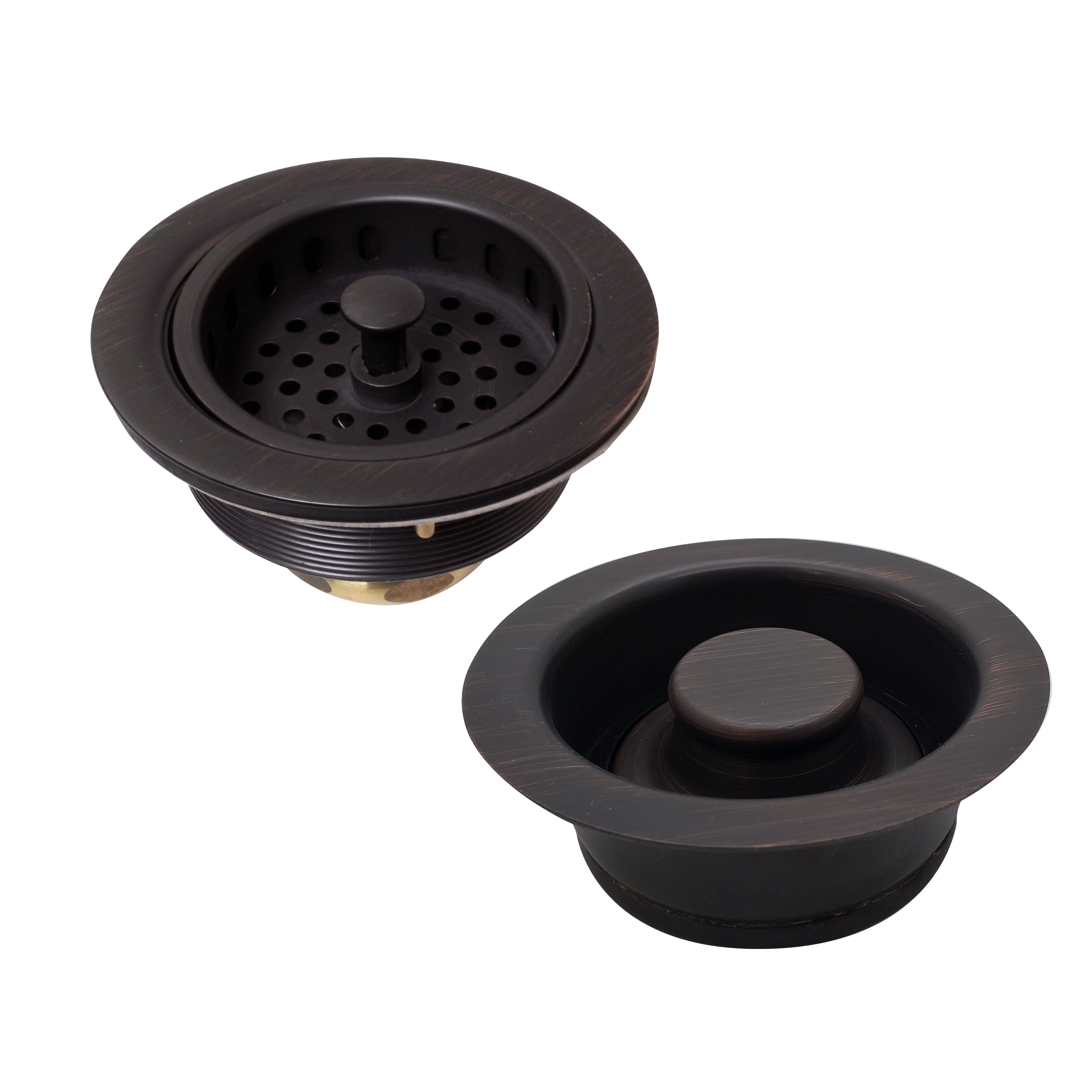 Westbrass Post Style Strainer with Waste Disposal Flange and Stopper, Antique Bronze