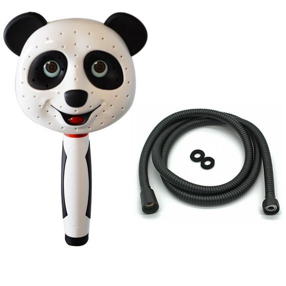 Westbrass PANDA-62 Panda Face Rain Spray Hand Shower with 5 Ft. Hose, Matte Black
