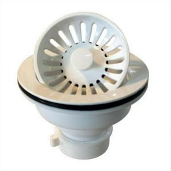 Westbrass Push-Pull Basket Strainer - White