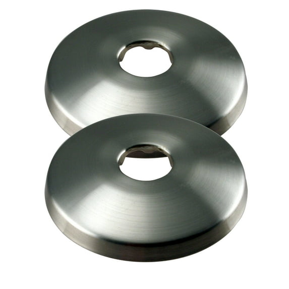 Westbrass Sure Grip Low Pattern Flange for Copper Pipe (2-Pack), Satin Nickel
