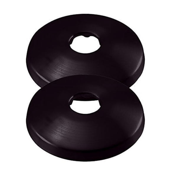 Westbrass Sure Grip Low Pattern Flange for Copper Pipe (2-Pack), Oil Rubbed Bronze