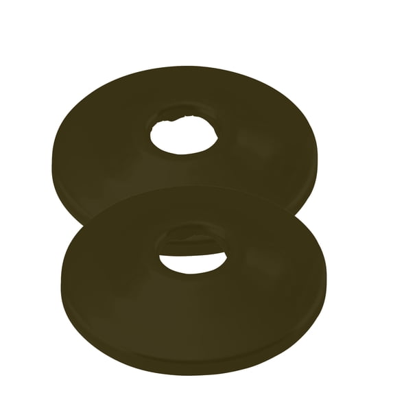 Westbrass Sure Grip Low Pattern Flange for Copper Pipe (2-Pack), Oil Rubbed Bronze
