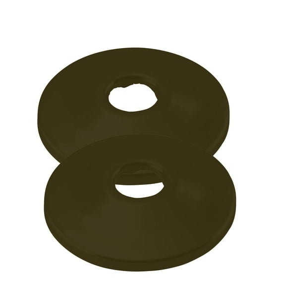 Westbrass Sure Grip Low Pattern Flange for Copper Pipe (2-Pack), Oil Rubbed Bronze