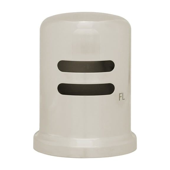 Westbrass Standard Size Solid Brass Air Gap Cap Only, Skirted, Polished Nickel