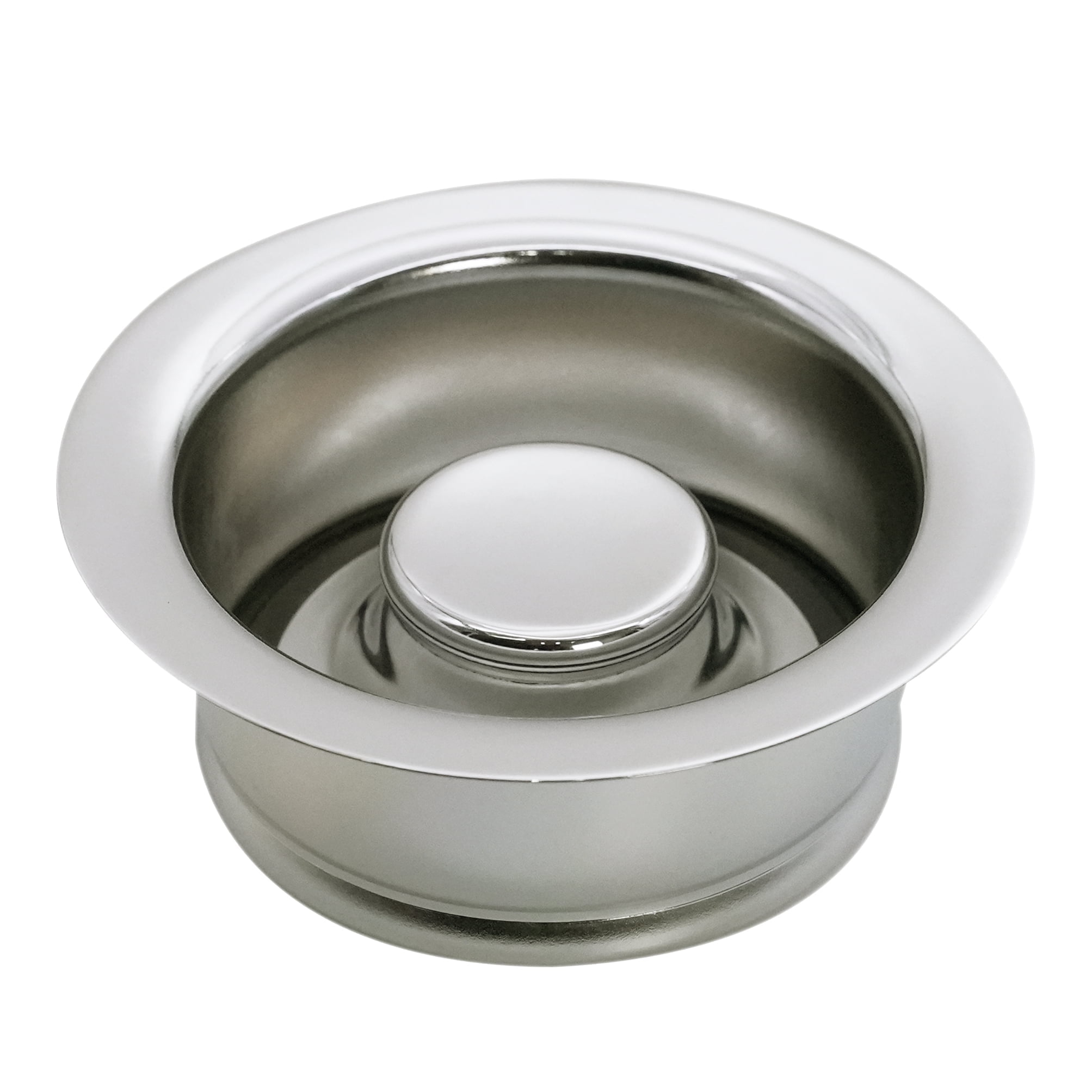 Westbrass Kitchen Sink Waste Disposal Drain Flange and Stopper, Polished Nickel