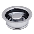 thumbnail image 1 of Westbrass Kitchen Sink Waste Disposal Drain Flange and Stopper, Polished Chrome, 1 of 10