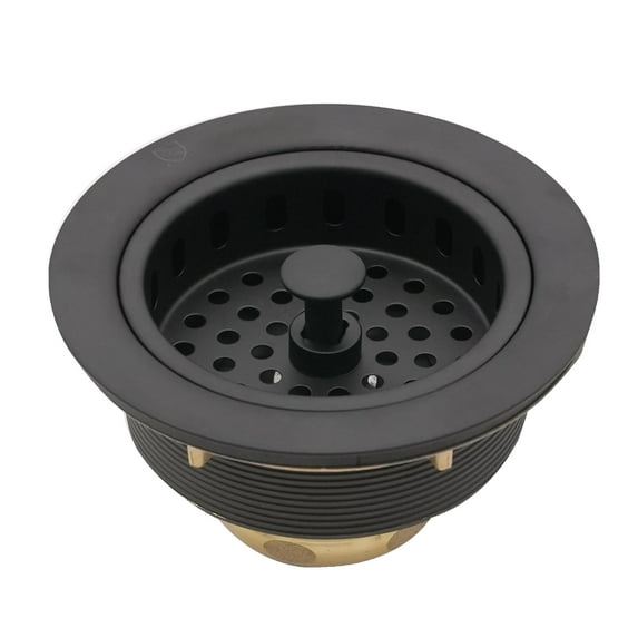 Westbrass R214-12 3-1/2-Inch Post Style Kitchen Sink Basket Strainer, Oil Rubbed Bronze