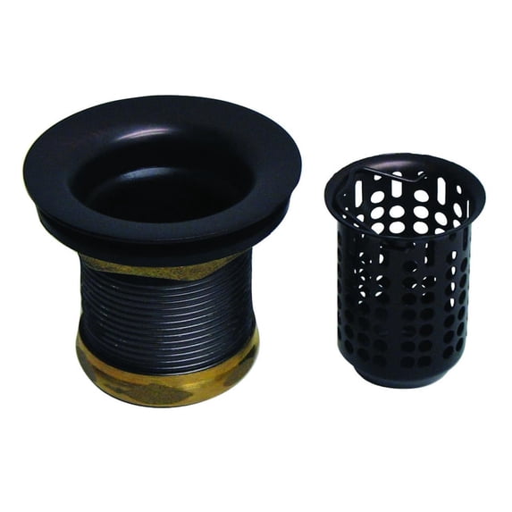 Westbrass R218-12 Junior Bar and Laundry Sink Drain with Removable Basket, Oil Rubbed Bronze