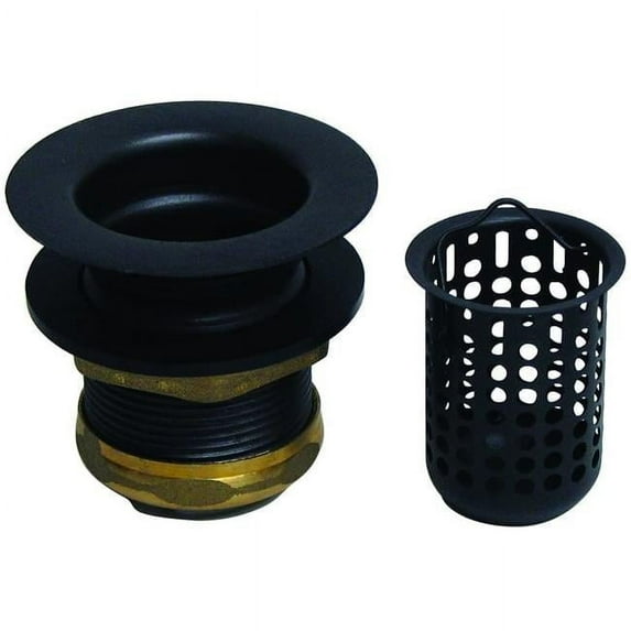 Westbrass R218-62 Junior Bar Strainer Basket Style, Matte Black