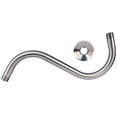 thumbnail image 1 of Westbrass R303-1-07 1/2" IPS x 10" S-Shaped Shower Arm with Flange, Satin Nickel, 1 of 6