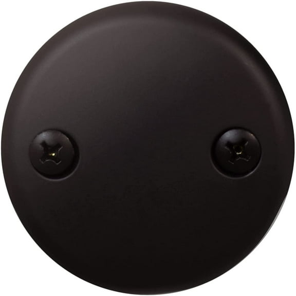 Westbrass R329-12 3-1/8" Two-Hole Bathtub Overflow Cover, Oil Rubbed Bronze