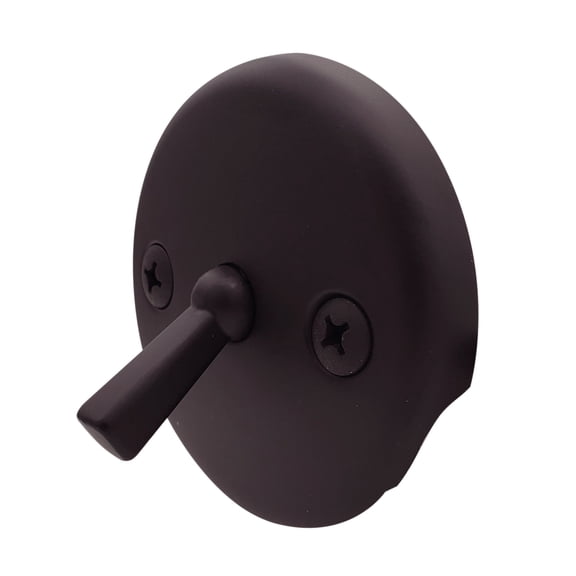 Westbrass R330-12 3-1/8" Two-Hole Bathtub Overflow with Trip Lever, Oil Rubbed Bronze