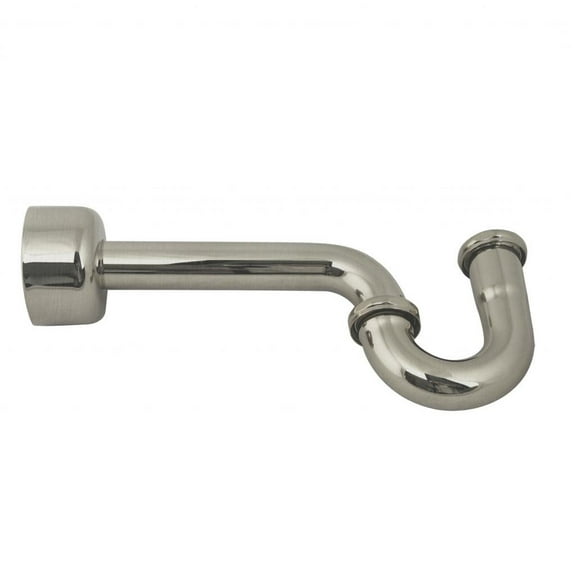 Westbrass R400-1-07 1-1/2" P-Trap with High Box Flange, Satin Nickel