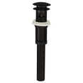 thumbnail image 1 of Westbrass Push-Down Lavatory Sink Drain Assembly with Overflow Holes - Exposed, Matte Black, 1 of 4