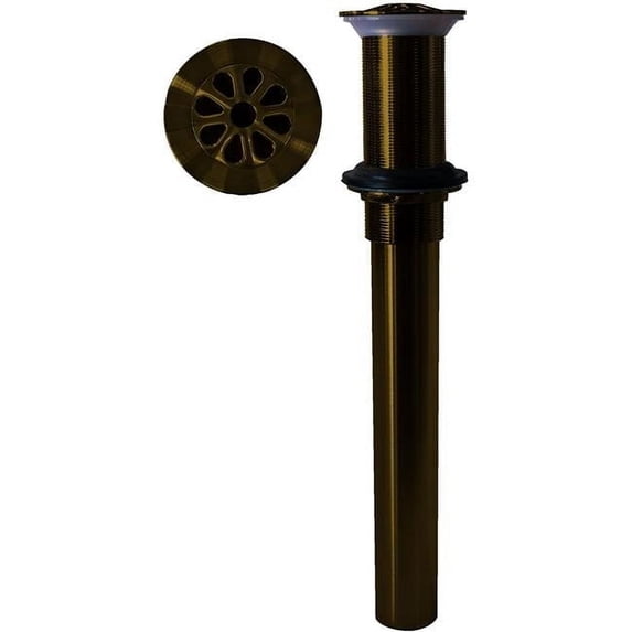 Westbrass R411A-1-12 High-flow Grid Lavatory Drain without Overflow Holes, Oil Rubbed Bronze