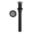 thumbnail image 1 of Westbrass Rapid Drain Bathroom Sink Drain Assembly without Overflow Holes - Exposed, Matte Black, 1 of 6