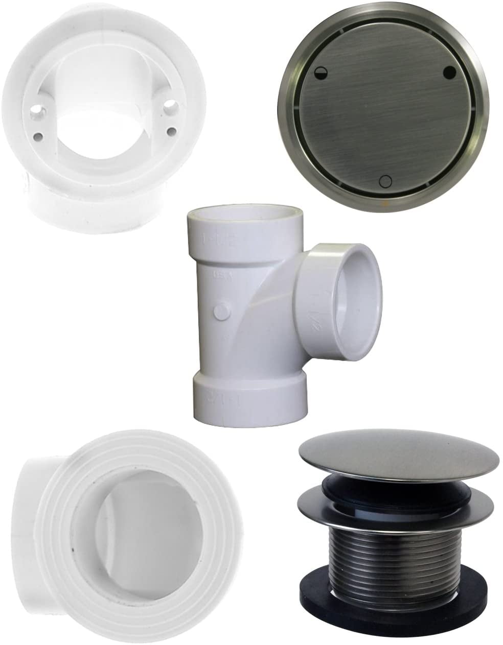 Westbrass R493CHPM05 Bathtub Trim Kit with Patented Deep Soak Cover, TipToe Drain Sch. 40