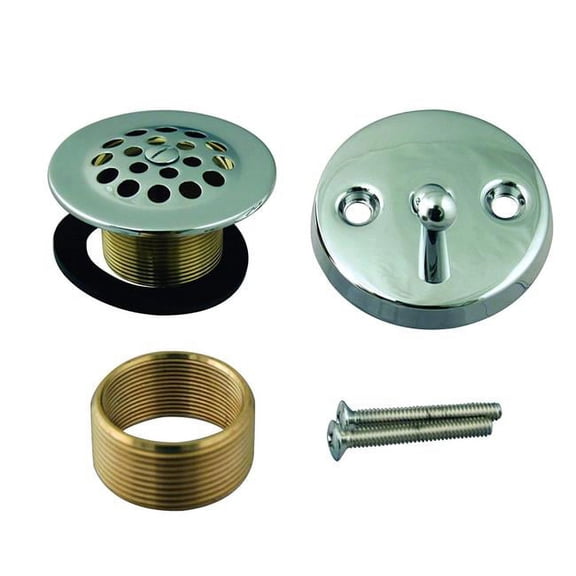 Westbrass R92K-26 Trip Lever Trim Set with 2-Hole Overflow Faceplate, Matte Black