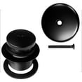 thumbnail image 1 of Westbrass Coarse Thread Tip-Toe Bathtub Drain with One-Hole Overflow Cover, Matte Black, 1 of 9