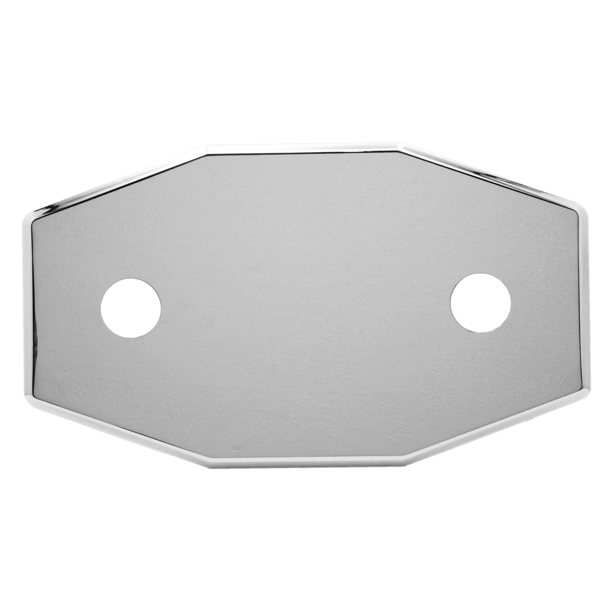 Polished Chrome Two-Hole Remodel Cover Plate for Tub and Shower