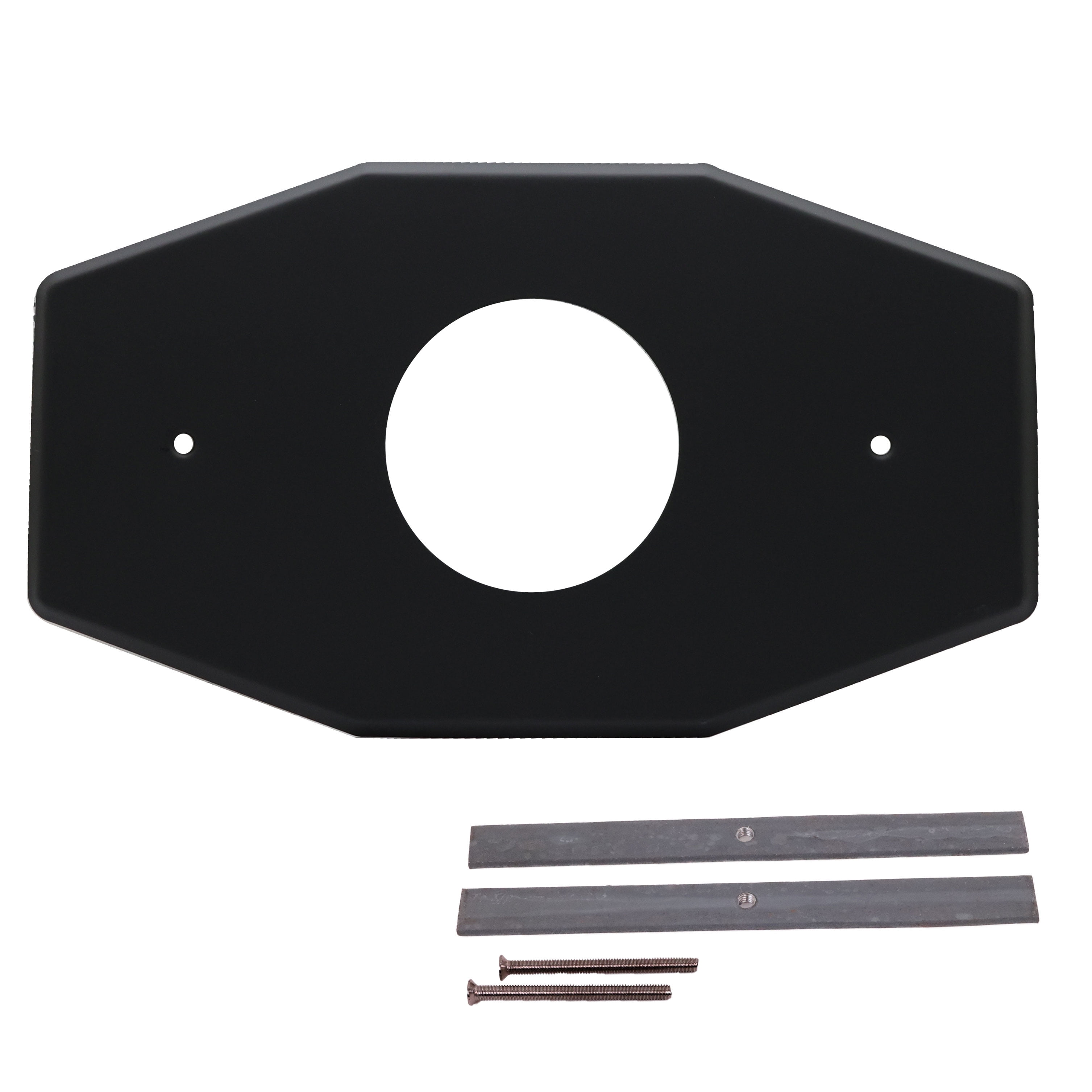 Matte Black Steel One-Hole Remodel Plate Kit